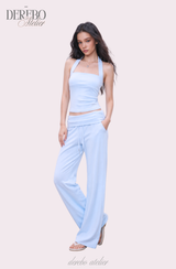 Object Sleeveless Flare Pants Sweat Suit Set (SET)