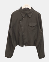 Kyuhi Diagonal Button One-Pocket Collar Shirt