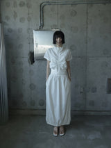 Riren Summer Shirred Zip-up