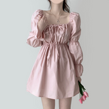 Pony shirring dress