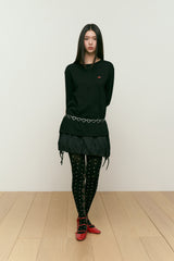 COLLECTION SUEDE PUMPKIN SKIRT [CHARCOAL]