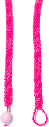 Classic crochet necklace (neon pink)