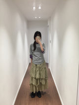 Charlotte Tiered Long Skirt (2color)