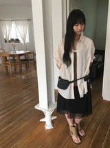 フォールドスエードバックルストラップフラットフリップフロップブーツ