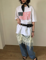 Lace Ribbon Layered Skirt (1color)