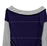 リジーツートーンレイヤードテンセル長袖Tシャツ