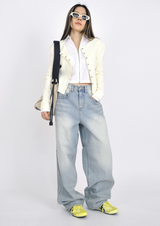 (UNISEX)soft denim pants