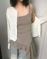 Rating Frill Unbalanced Sleeveless Top