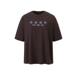 4スターアートワークTシャツ(ブラウン)
