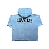 LOVE ME Sleeve Hoodie Zipup SKY