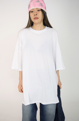 (UNISEX)ivory boxy T