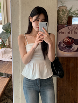 Shirring Flare Bustier Blouse (4color)
