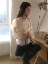 Twist sheer high blouse