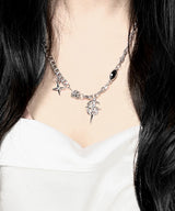 BLACK CRESCENT MOON Necklace