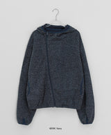 Pub Diagonal Knit Hood Zip-Up