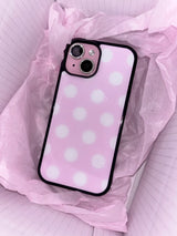 Candy bonbon phone case (baby pink) - black glass - standard(non-magsafe)