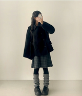ポニーシックベルトダブルハイネックコート