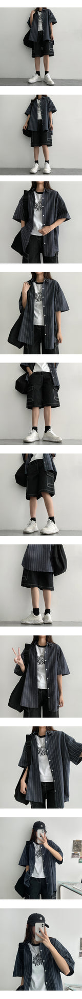 Cadin Stripe Short Sleeve Shirt Shirt