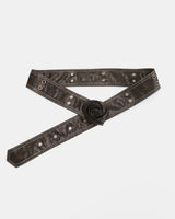Yukia Rose Vintage Snap Leather Belt