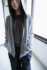 rough slub hoodie zip-up(4colors)