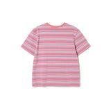 Multi Striped Short Sleeve T-Shirt_Pink