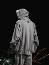 2510SWEAT_RELABEL 24AW Chrysalis Breath Grey Hooded Zip Drawstring Casual Sweatshirt