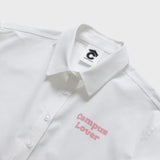 キャンパスラバーホワイトクロップドシャツ [For women]