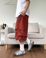 Nylon Cargo Bermuda Pants