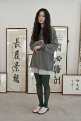 ヴィンテージ P. ダイイングカットアウトボックスTシャツ (Khaki)