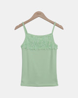Weron Frill Lace Strap Sleeveless Top