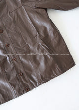 Glossy Leather Safari Half Jacket
