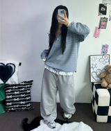 LACE PONT🎀WIDE LONG PANTS 💕🩶🖤3COLOR