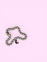 "L"ダークピーチクラッシュカスタムネックレス*金属アレルギー対応
