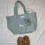 Étang Denim Pouch set | Green