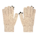 Star Wool Gloves [Oatmeal Leopard]