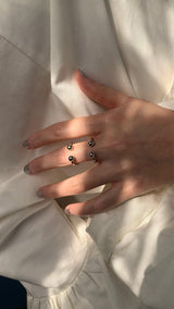 Piercing 2layered silver ring