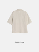 シファークロップドショートスリーブシャツ (2 Colors)