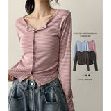 Joy Dangara Side-Shirring Cropped Cardigan T-Shirt