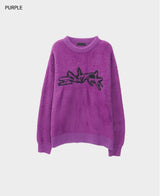 Wing angora touch knit