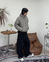 クルーワイドカーゴデニムパンツ