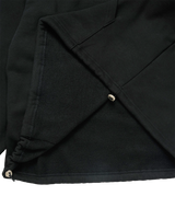 25FW WOVEN QUILTING WIDE HOODIE BLACK