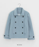 Qudit Quilted Double Short Coat