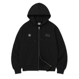 STAR GRID POINT OVER FIT 2-WAY ZIP-UP (2color)