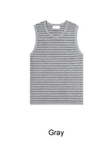 Rubber striped sleeveless top
