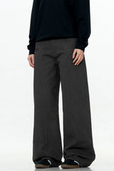 Cement Gray Straight Cargo Pants