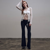 Wave Mesh Cardigan [Ivory]