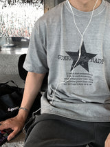 Look エンティススターモチーフピグメントオーバーサイズショートスリーブTシャツ