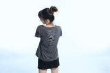 Grunge Claw Camo Eyelet Tee - Charcoal