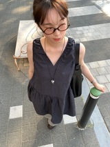 Bunny check one-piece