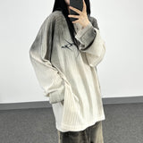 ダーティーヘアショールリブニット